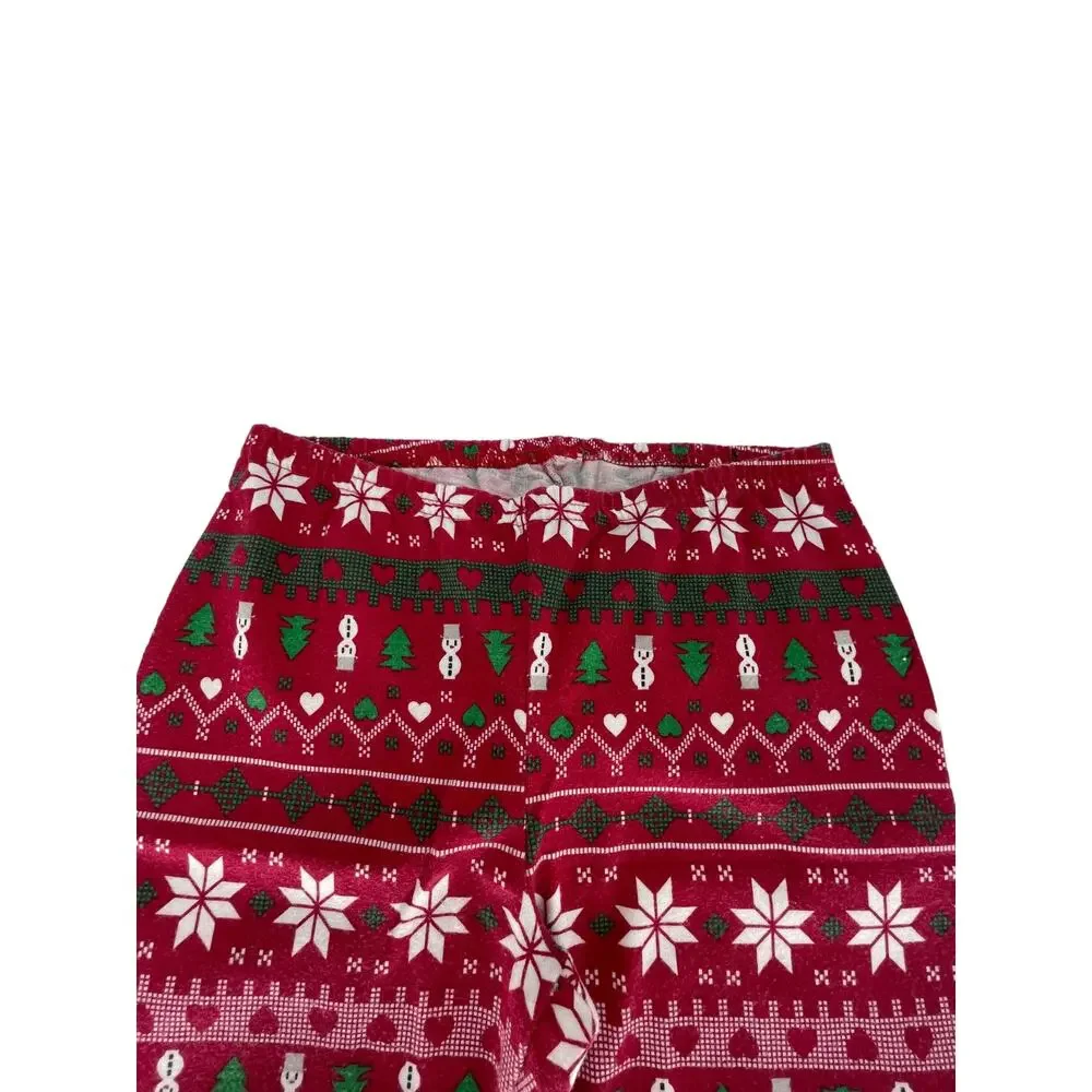 Holiday Time Girls Christmas Leggings Youth Size Medium 7-8